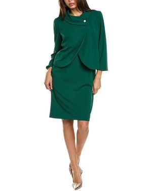 Nipon Boutique 2pc Jacket & Dress Set - Green