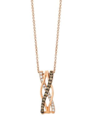 Le Vian Le Vian 14k Strawberry Gold 0.31 Ct. Tw. Diamond Pendant Necklace - Metallic