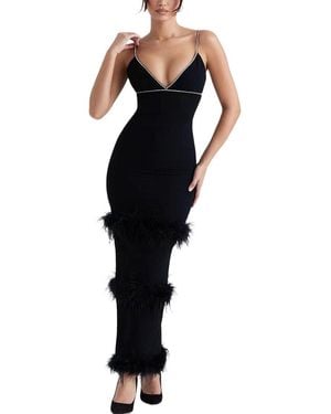 Dilireba Solid Maxi Dress - Black