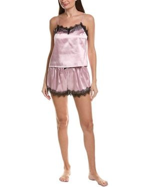Sugar 2Pc Satin Cami Top & Short Set - Pink