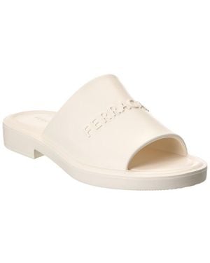 Ferragamo Giuneva Slide - White