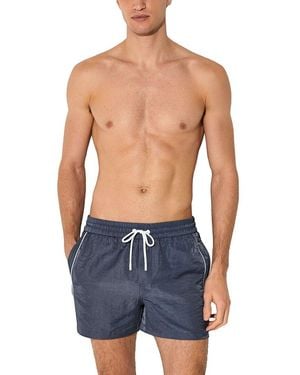 Reiss Breeze Piped Detail Drawstring Swim Trunk - Blue