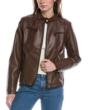 RENE LION Moto Jacket - Brown
