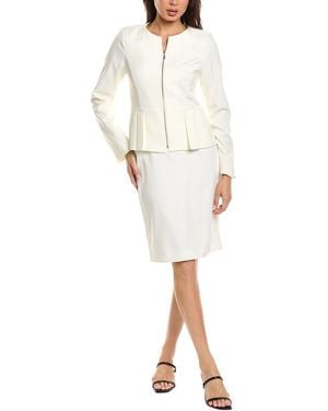 Tahari 2pc Skirted Suit Set - White