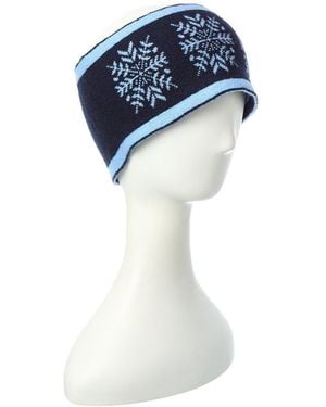 Brodie Cashmere Snowflake Cashmere Headband - Blue