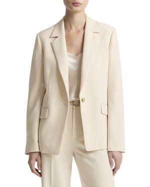 Vince Soft Sculpture Single Breasted Blazer - Natural