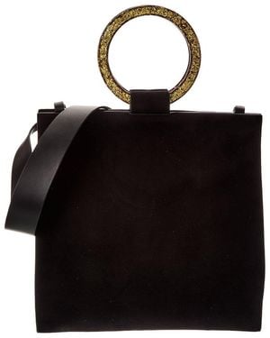 Edie Parker Aces Suede Bag (authentic Pre-loved) - Black