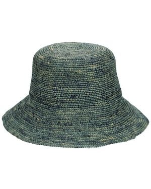 San Diego Hat Weekend Crochet Raffia Bucket Hat - Green