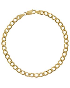Italian Gold 10K 5.1Mm Semi-Solid Light Cuban Bracelet - Metallic