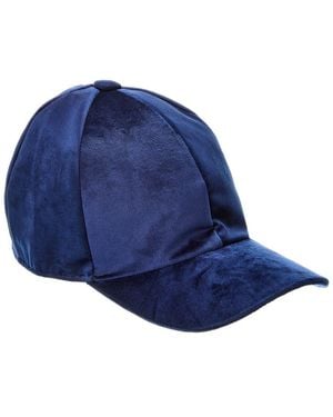 Surell Accessories Velvet Baseball Cap - Blue