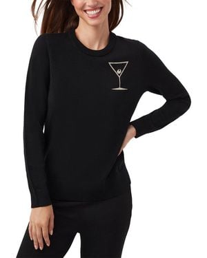 Trina Turk Martini Crewneck Wool Sweater - Black
