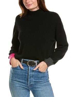 Forte Crop Cashmere Pullover - Black