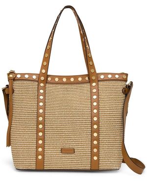 Aimee Kestenberg Jagger Raffia & Leather Tote - Brown