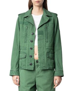 Zadig & Voltaire Klimi Studs Jacket - Green