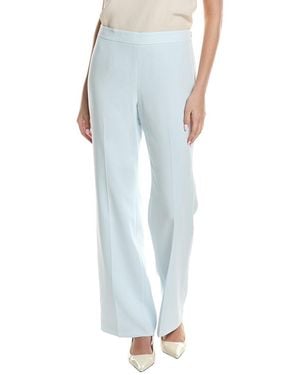 Lafayette 148 New York Gates Side Zip Flared Pant - Blue