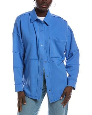 Vintage Havana Comfort Cord Button Down Shirt - Blue