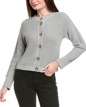 Hannah Rose Priscilla Cashmere-Blend Cardigan - Grey