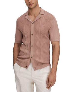 Reiss Fortune Cuban Button Top - Multicolor