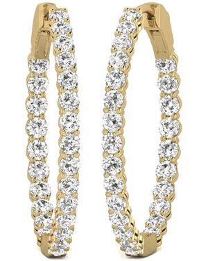 Diana M. Jewels Diana M. Fine Jewellery 14k 5.00 Ct. Tw. Lab Grown Diamond Hoops - White