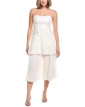 AMUR Esmae Floral Midi Dress - White