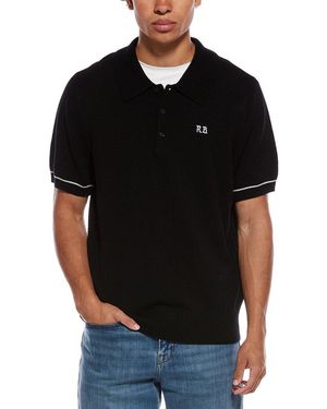Rowing Blazers Wool & Cashmere Polo Shirt - Black