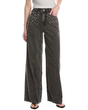 Rag & Bone Featherweight Sofie High-Rise Full Wide Leg Jean - Grey