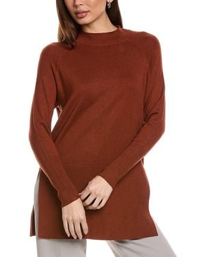 Joseph Ribkoff Mock Neck Tunic Jumper - Brown