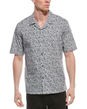 Theory Daze Leaf Print Shirt - Gray