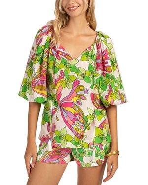 Trina Turk Sandia Silk Top - Green