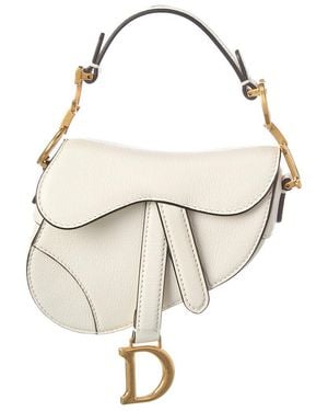 Dior Leather Saddle Bag - Natural