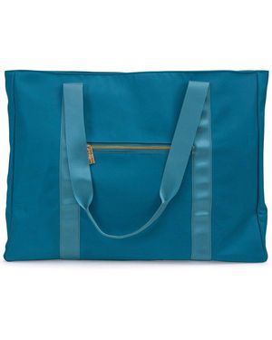 Badgley Mischka Nylon Travel Weekender Tote - Blue