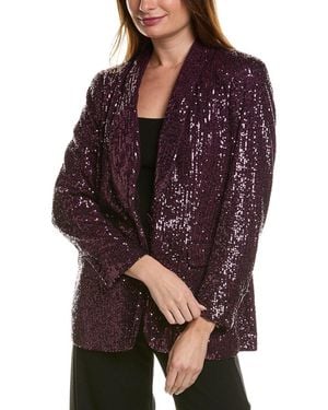 Anne Klein Shawl Collar Jacket - Purple