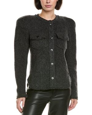 Isabel Marant Isabel Marant Etoile Nelly Wool-Blend Jacket - Black