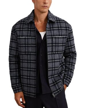 Reiss Vitarli Wool-Blend Casual Shirt - Black