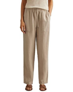 Reiss Romie Linen Jogger - Natural