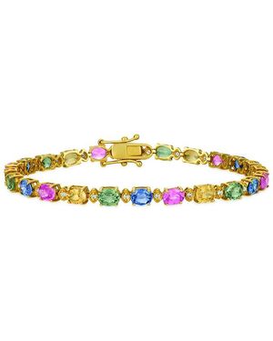 Le Vian Sapphire 14K 10.25 Ct. Tw. Diamond & Sapphire Bracelet - White