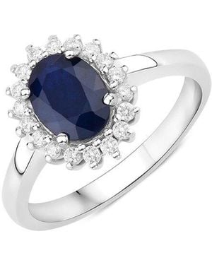Diana M. Jewels 14K 1.73 Ct. Tw. Diamond & Sapphire Ring - Blue