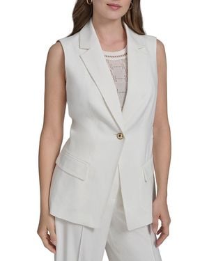 Halston Notch Pocket Vest Top - Grey