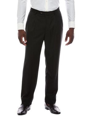 Kilgour Wide Leg Wool Trouser - Black