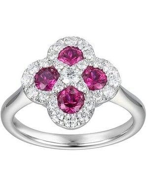 Gregg Ruth 14K 1.36 Ct. Tw. Diamond & Ruby Ring - Pink