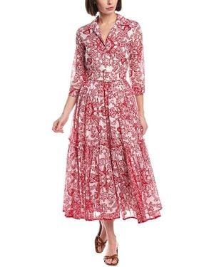 Samantha Sung Melanie Shirtdress - Red
