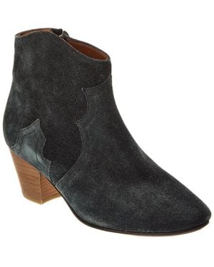 Isabel Marant Dicker Suede Bootie - Black