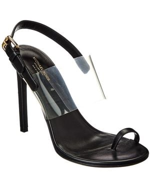 Michael Kors Catherine Leather & Vinyl Sandal - Black
