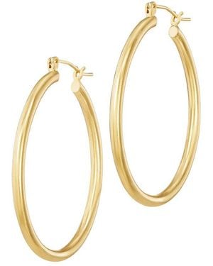 Savvy Cie 14K Plated Hoop Earrings - Metallic