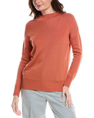 Lafayette 148 New York Relaxed Wide Stripe Jumper - Red