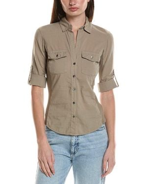 James Perse Contrast Panel Shirt - Gray