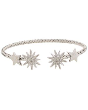Meshmerise 18K Rose Vermeil 0.20 Ct. Tw. Diamond Mesh Bangle - White