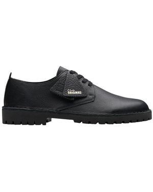 Clarks Desert Rock Lo Leather Oxford - Black