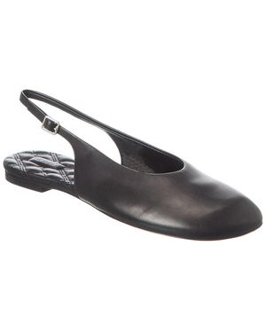 Burberry Baby Leather Slingback Flat - Black