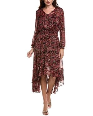 Nanette Lepore Yin Shadow Midi Dress - Red